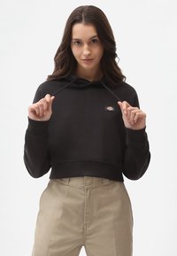 Dickies - OAKPORT CROPPED - Hoodie - black Miniatuurafbeelding 1