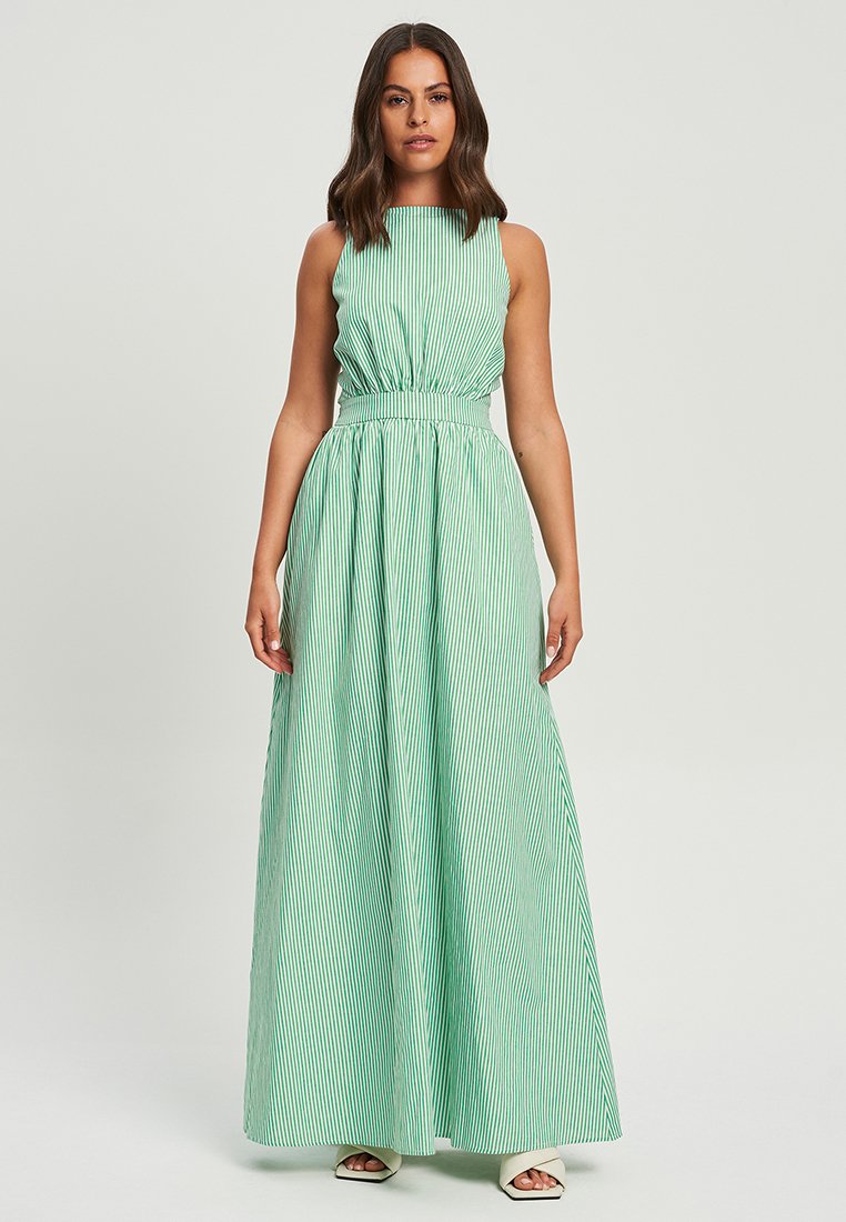REUX ESMERELDA Maxi dress green and white stripe/green Zalando.de