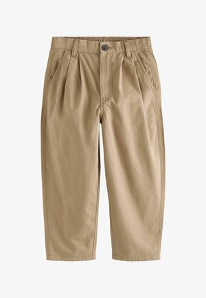 Next, REGULAR FIT - PLEAT CHINO TROUSERS . - Nohavice - tan brown