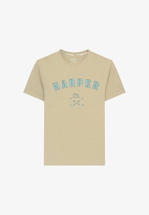 Harper & Neyer, T-SHIRT RETRO - T-shirt imprimé - light safari