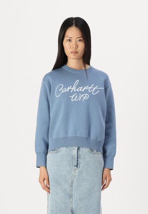 SIGNATURE SWEATER - Strikkegenser - dusty ice