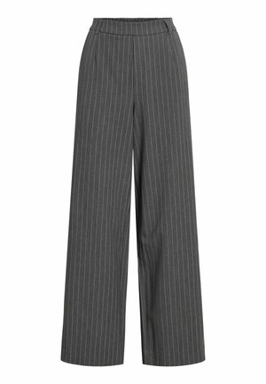 VILA, High Waisted Pinstripe - Trousers - dark grey melange