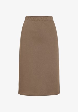 VILA, PENCIL SKIRT VIVERA MIDI - Jupe crayon - light brown