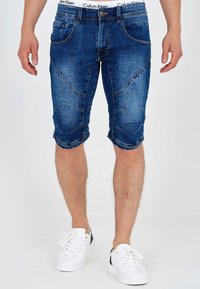 INDICODE JEANS - LEON - Jeans Shorts - medium indigo Thumbnail-Bild 1