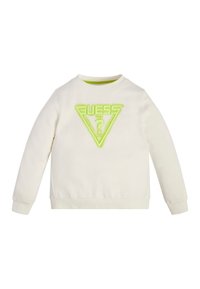 Guess MIT GESTICKTEM LOGODREIECK - Sweatshirt - weiß