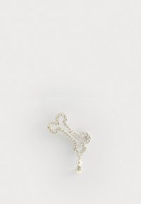 MAN LYNDON BONE SINGLE STUD UNISEX - Enkelt örhänge - platinum-coloured/white