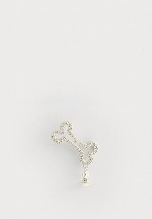 MAN LYNDON BONE SINGLE STUD UNISEX - ena uhan - platinum-coloured/white