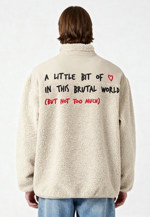 BRUTAL EMBROIDERY UNISEX - Giacca in pile - desert sand
