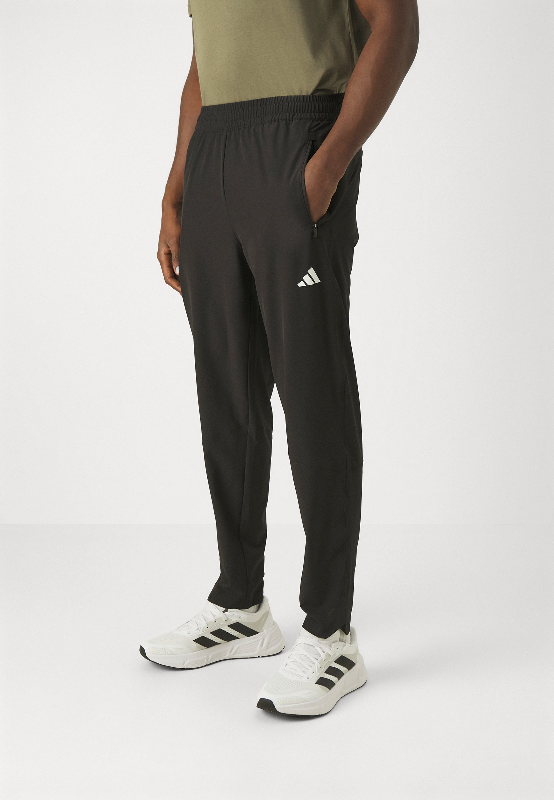 white black adidas pants