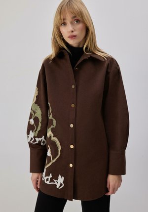 EMBROIDERED  - Summer jacket - brown