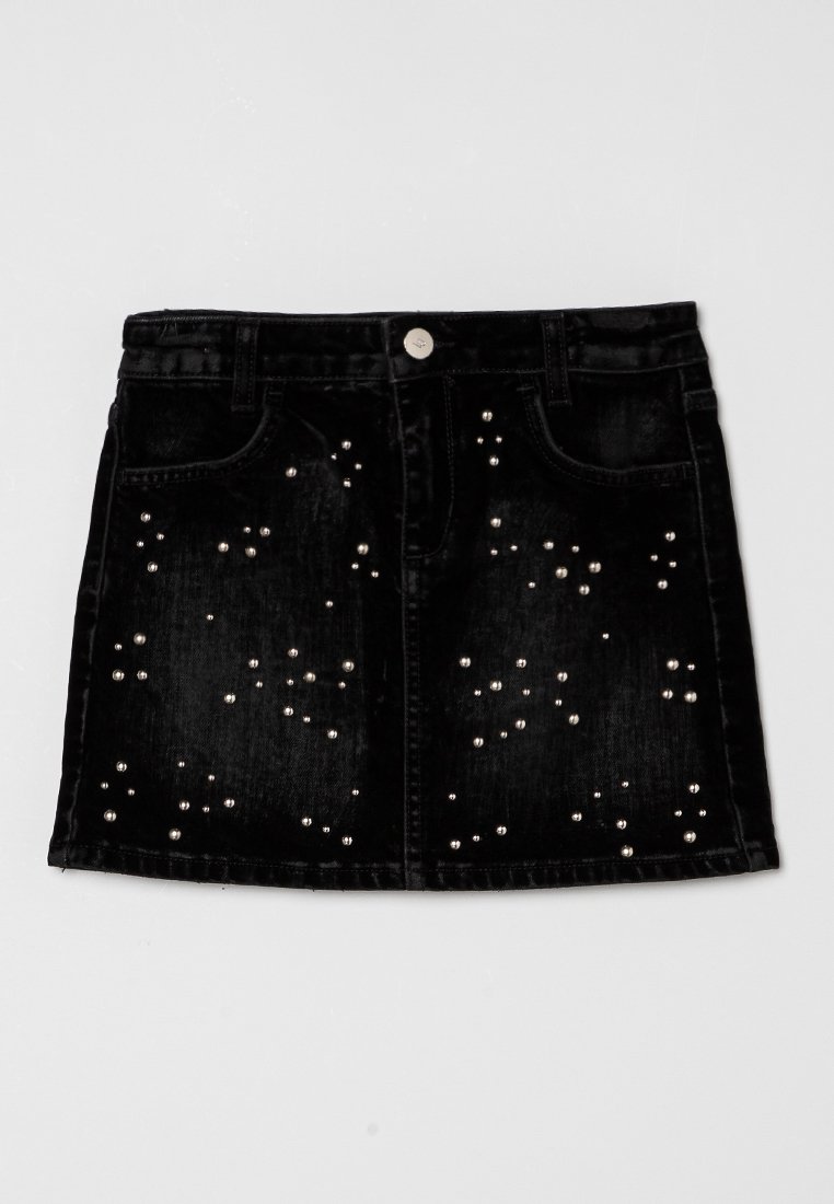 LIU JO Minirok gemêleerd zwart LIU JO Minirok gemêleerd zwart