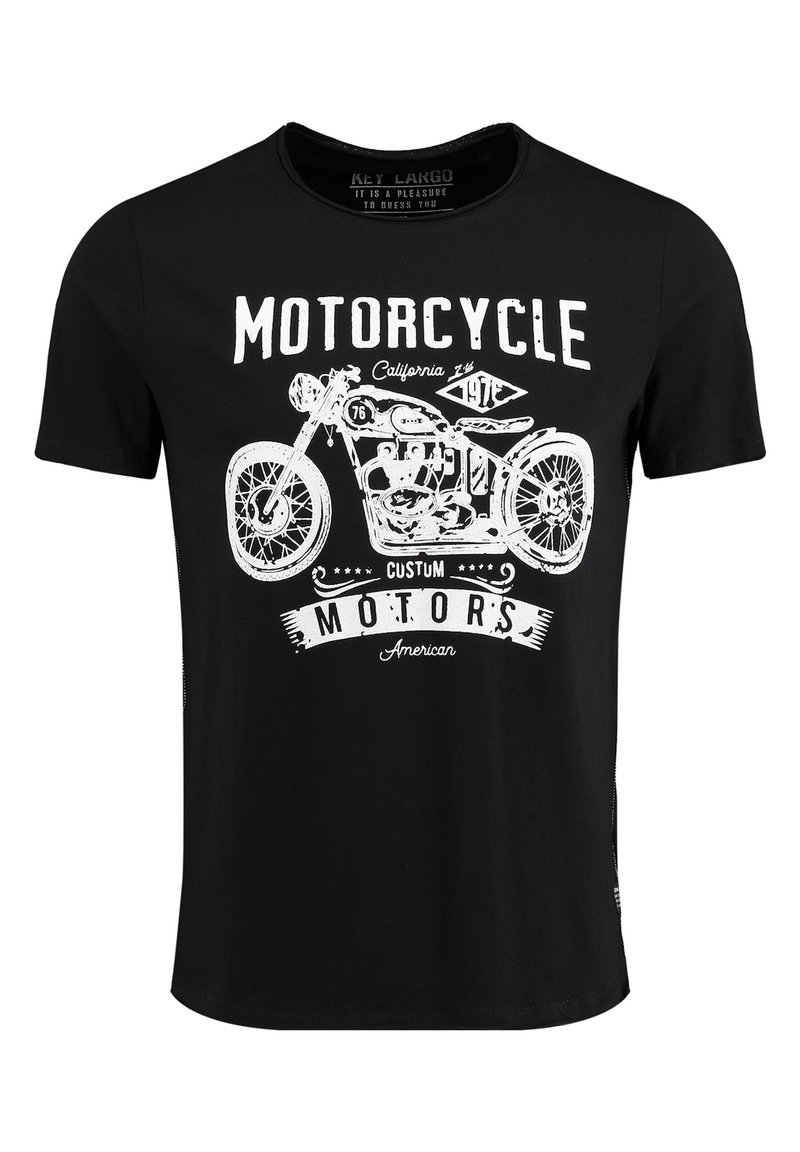 Key Largo OREGON TRAIL ROUND - T-shirt con stampa - black