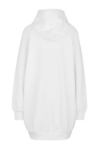 Witte oversized hoodie met een trekkoord капюшон, lange mouwen en ribgebreide manchetten en zoom, gemaakt van zachte, gestructureerde stof.