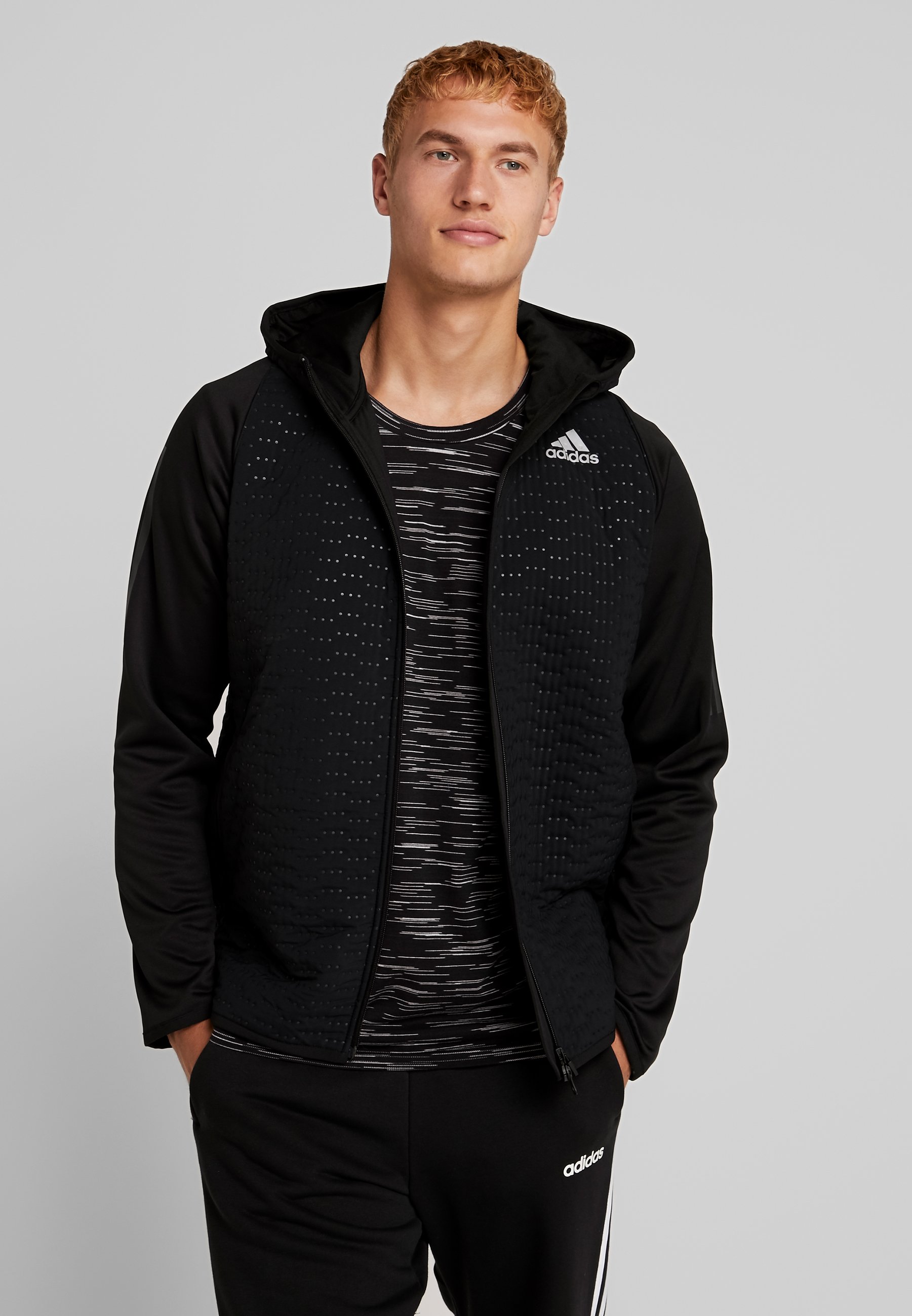 adidas Performance DAY 2 NITE Trainingsjacke black adidas Performance Day 2 Nite Trainingsjacke Herren