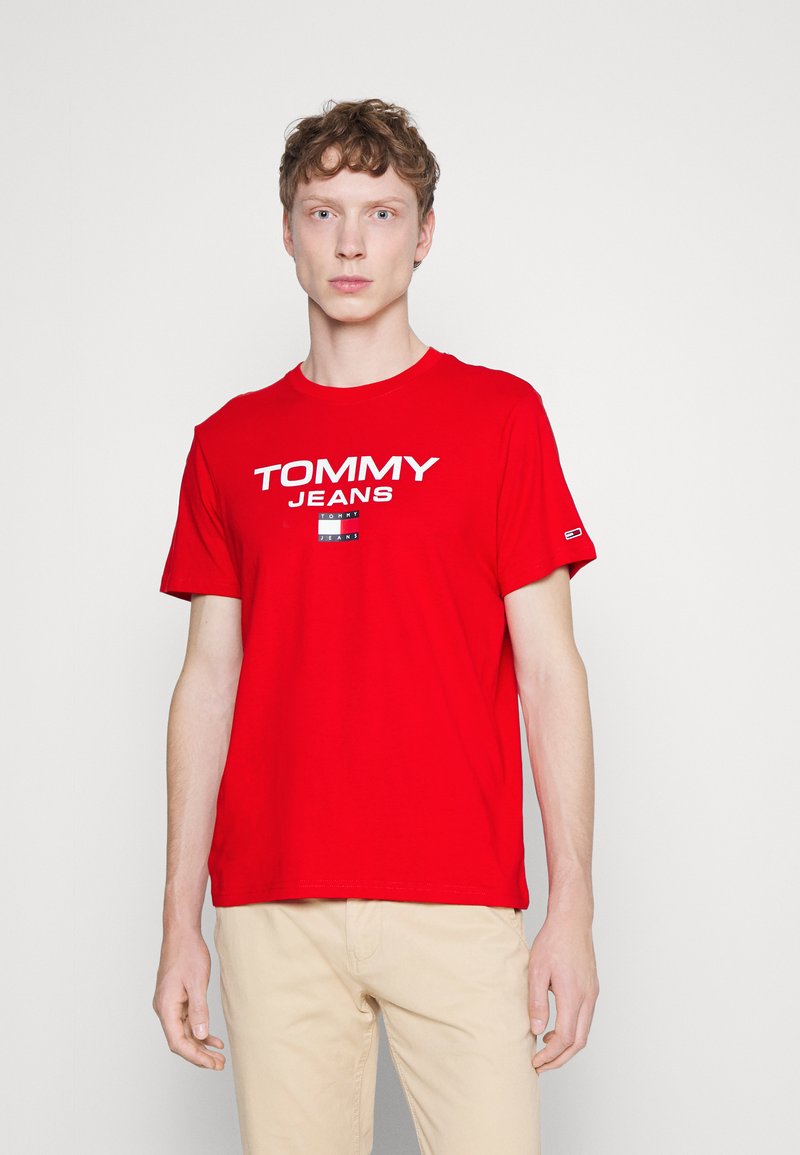 Tommy Jeans REGULAR ENTRY TEE Tshirt imprimé deep crimson/rouge