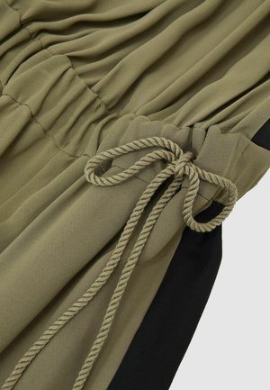 Reiss, REGULAR FIT - INEZ COLOURBLOCK GATHERED WIDE-LEG JUMPSUIT . - Mono - khaki green black