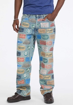 Jean boyfriend - mehrfarbig, grundton blau