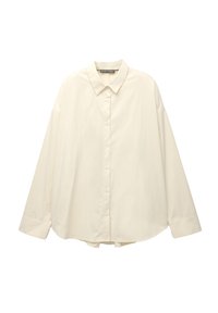 OVERSIZE LONG SLEEVE - Bluza s gumbima - beige