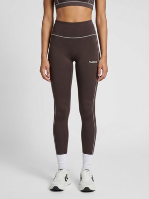 Hummel, HUMMEL HMLPULSE RETRO HIGH WAIST TIGHTS - Leggings - shale