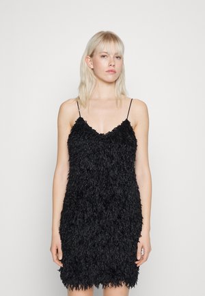 VIBEGONIA SINGLET V NECK DRESS - Koktailové šaty/večierkové šaty - black