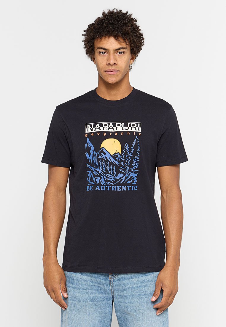 Napapijri T-shirt print zwart