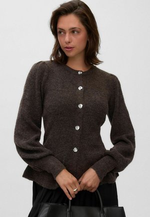 Vero Moda, CARDIGAN AWLEMON KNIT CARDIGAN - Gilet - chocolate torte