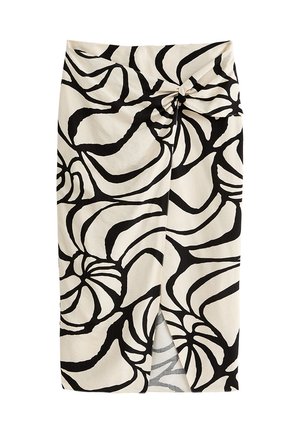 New Look SHELL-PRINT - Falda cruzada - off white