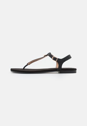 Sandalai su T formos dirželiu - black