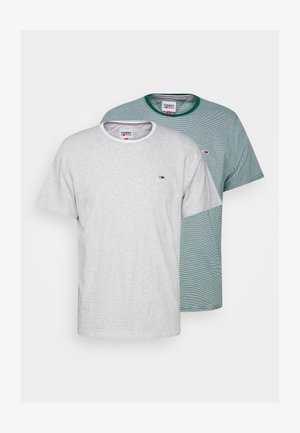 TEES 2 PACK - T-shirt med print - dark turf/white