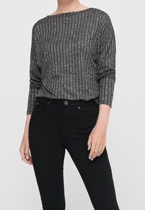Strickpullover - mottled dark grey