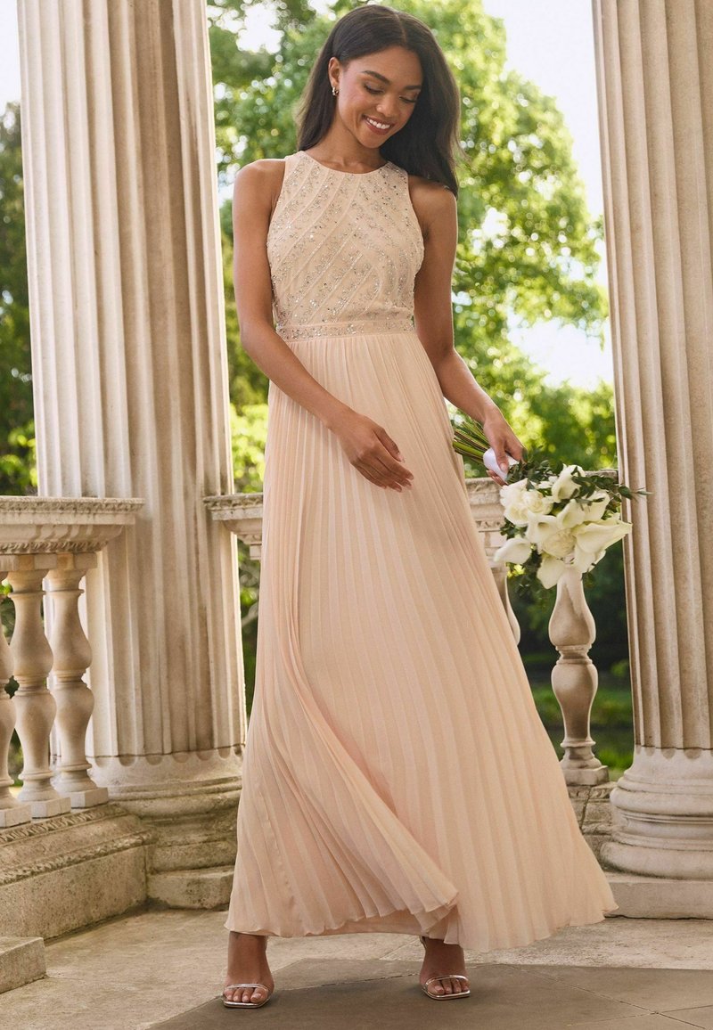 lipsy pink maxi dress Buy Lipsy Pink V-Neck Floral Print Lace Trim Fit And Flare Maxi Dress from Next USA