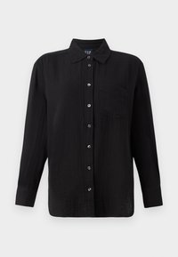 RELAXED GAUZE SHIRT - Paitapusero - true black