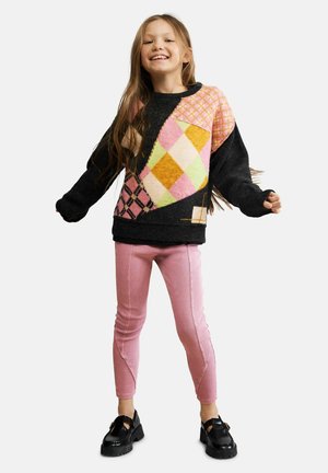 Desigual, ARGYLE JACQUARD SWEATER - Strickpullover - brown