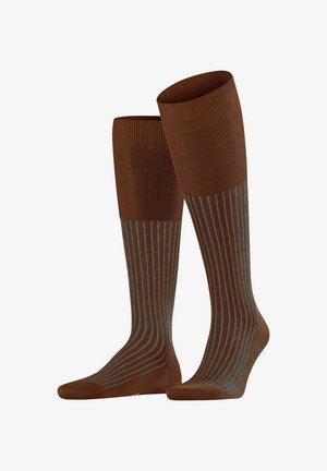 FALKE Oxford Stripe - Calzettoni - terracotta