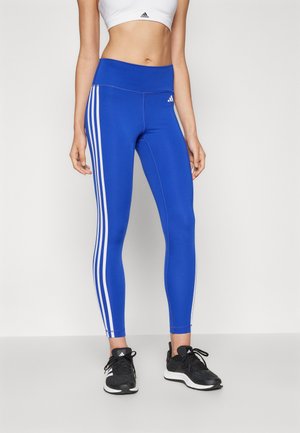 adidas Performance ESSENTIALS STRIPES HIGH WAISTED  - Legíny - semi lucid blue