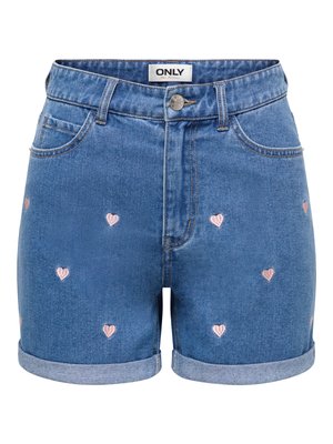 ONLY, ONLVEGA High waist Mom Fit - Denimové šortky - medium blue denim