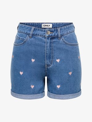 ONLY, ONLVEGA High waist Mom Fit - Denimové šortky - medium blue denim