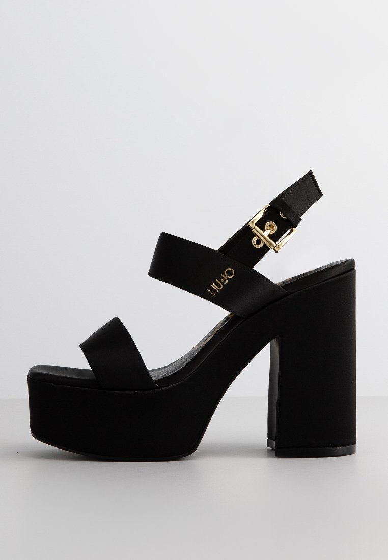 LIU JO Sandalen met plateauzool zwart LIU JO Sandalen met plateauzool zwart