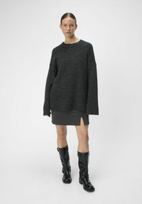 Object Strickpullover - dark grey melange