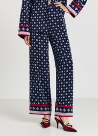 Calliope PALAZZO SIMIL FANTASIA - Pantalon classique - var blu notte
