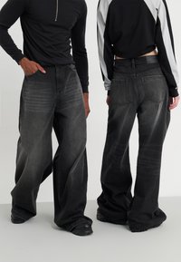 YOURTURN by Zalando UNISEX - Platūs džinsai - black denim