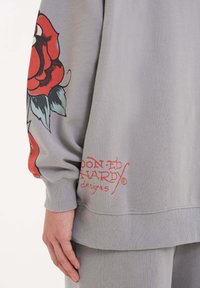 Ed Hardy LOVE HARD GRAPHIC - Felpa con cappuccio - grey