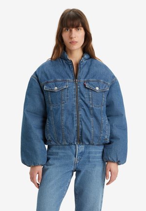 90S PADDED TRUCKER - Farmerdzseki - blue denim