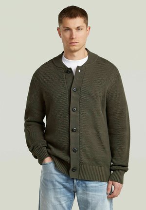 G-STAR HONEY COMB STRUCTURE CARDIGAN - Strickjacke - asfalt