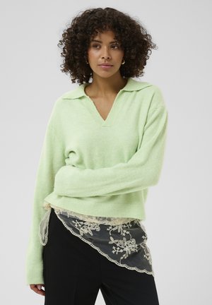 JOLANDA - Langærmet T-shirt - pastel green melange