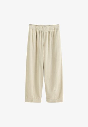 Next, REGULAR FIT - BARREL LEG SOFT CORD TROUSERS - Stoffhose - ecru
