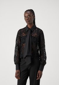 Vero Moda Tall VMEDA SHORT BOW SHIRT  - Pusero - black