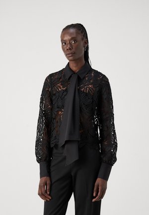 Vero Moda Tall VMEDA SHORT BOW SHIRT  - Blouse - black