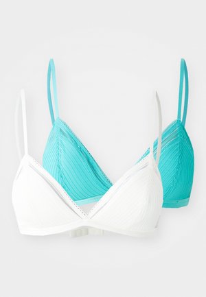LAMINA 2 PACK - Háromszög melltartó - green/ivory