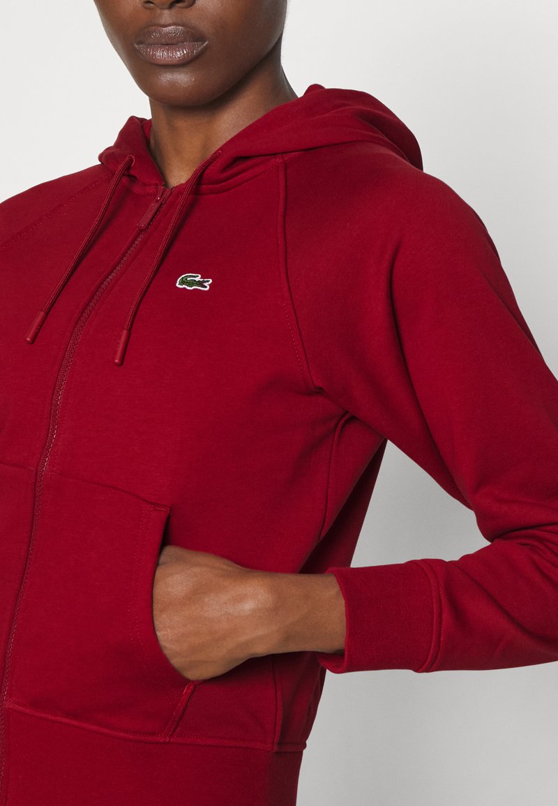 Lacoste Sport Zip-up sweatshirt - turkey red/red - Zalando.de